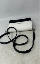 Load image into Gallery viewer, Guess Womens Black White Colorblock Faux Leather Chain Strap Flap Crossbody Bag