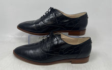 Load image into Gallery viewer, Cole Haan Mens Black Croc Embossed Leather Lace-Up Oxford Dress Shoes Size 9.5B