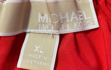 Load image into Gallery viewer, Michael Kors Womens Red Sleeveless Round Neck Blouse Top Size XL