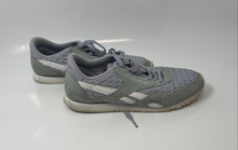 Load image into Gallery viewer, Reebok Womens Classic Nylon Slim Architect Gray Green Running Shoes Size 8