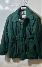 Load image into Gallery viewer, British Mist Womens Green Long Sleeve Elastic Waist Pockets Parka Jacket Size M