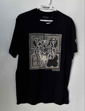 Load image into Gallery viewer, Guess Mens Black Cotton Short Sleeve Crew Neck Tiger Graphic T-Shirt Size XL