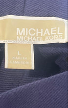 Load image into Gallery viewer, Michael Kors Womens Blue Flat Front Regular Fit Skinny Leg Ankle Pants Size L