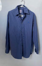 Load image into Gallery viewer, Brooks Brothers Mens Blue Long Sleeve Regular Fit Button-Up Shirt Size M