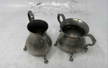 Load image into Gallery viewer, Lot Of 2 Pcs Williamsburg Stieff Pewter Home & Kitchen Cream And Sugar Set