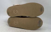 Load image into Gallery viewer, Michael Kors Womens Sandy Brown White Leather Round Toe Ankle Winter Boots Sz 8M