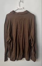 Load image into Gallery viewer, Michael Kors Mens Brown Chevron Long Sleeve Collared Golf Polo Shirt Size XXL
