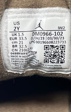 Load image into Gallery viewer, Nike Boys Air Jordan 3 Retro DM0966-102 Cream Lace-Up Sneaker Shoes Size 2Y Worn