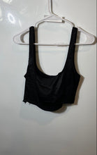 Load image into Gallery viewer, Zara Womens Black Sleeveless Scoop Neck Wide-Strap Pullover Cropped Top Size M