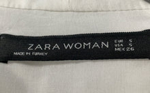 Load image into Gallery viewer, Zara Womens White Long Sleeve V-Neck Pullover Blouse Top Size Small