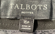 Load image into Gallery viewer, Talbots Petites Womens Black Stretch Side Zip Straight Leg Dress Pants Size 16P