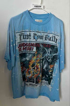 Load image into Gallery viewer, First Row Mens Light Blue Cotton Judgement Day Terry Graphic T-Shirt Size XL