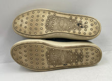 Load image into Gallery viewer, Authentic Tod's Womens Blue Silver Tone Lace-Up Sneaker Shoes Size 39 Damaged