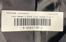 Load image into Gallery viewer, Zara Mens Black Long Sleeve Pockets Collared Regular Fit Full-Zip Jacket Size S