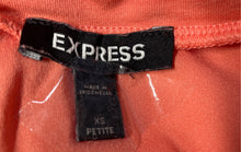Load image into Gallery viewer, Express Womens Orange Short Sleeve Tie Front Pullover T-Shirt Dress Size XS