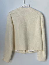 Load image into Gallery viewer, Truth By Republic Womens Ivory Long Sleeve Collarless Front Button Jacket Size 8