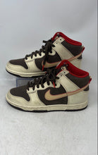 Load image into Gallery viewer, Nike Mens Dunk High SE Brown Beige Red Lace-Up Sneakers Shoes Size 8