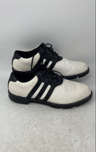 Load image into Gallery viewer, Adidas Mens Z Traxion White Black Leather Round Toe Lace-Up Golf Shoes Size 9.5