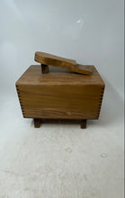 Load image into Gallery viewer, Vintage Kiwi Brown Hard Crafted Shoe Care Valet Box With Accessories