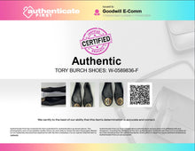 Load image into Gallery viewer, Authentic Tory Burch Womens Black Leather Slip-On Ballet Flats Size 8.5M Worn