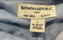 Load image into Gallery viewer, Banana Republic Mens Light Blue Long Sleeve Dress Shirt Size Large