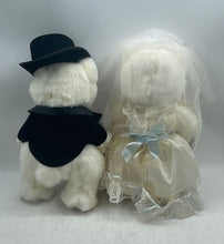 Load image into Gallery viewer, Lot Of 2 Raikes Bears Wedding Edition Bride Groom White Clothes Doll