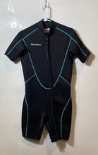 Load image into Gallery viewer, Seaskin Womens Black Short Sleeve Front Zip 3mm Shorty Wetsuit Size Medium