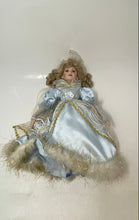 Load image into Gallery viewer, Porcelain Blue Eyes Blonde Hair Light Complexion Victorian Style Dress Girl Doll
