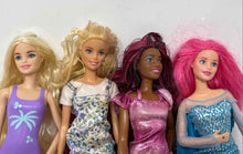 Load image into Gallery viewer, Lot Of 4 Pcs Barbie Mixed Hair Colors Decorative Fashion Dolls With Outfits