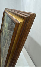 Load image into Gallery viewer, Landscape Mountain Cabin Winter Scene Framed Cole Signed Oleo Painting