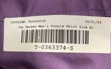 Load image into Gallery viewer, Van Heusen Mens Purple Long Sleeve Spread Collar Wrinkle Free Dress Shirt Sz XL
