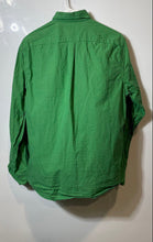 Load image into Gallery viewer, Gap Mens Green Check Long Sleeve Spread Collar Classic Fit Button-Up Shirt Sz M