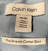 Load image into Gallery viewer, Calvin Klein Mens Blue Stretch Collared Long Sleeve Button-Up Shirt Sz XXL W/Tag