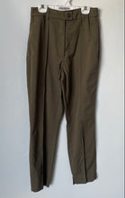Load image into Gallery viewer, H&M Womens Green Pleated Front Slash Pocket Regular Fit Trouser Pants Size 4