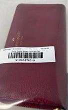 Load image into Gallery viewer, Kate Spade New York Womens Red Leather Card Holder Small Zip-Around Wallet