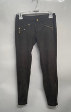 Load image into Gallery viewer, Zara Basic Womens Green Flat Front Zipper Pockets Skinny Leg Ankle Pants Size 4