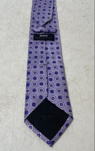 Load image into Gallery viewer, Hugo Boss Mens Purple Floral Print Silk Keeper Loop Adjustable Pointed Tie