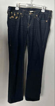 Load image into Gallery viewer, True Religion Womens Blue Denim Dark Wash Stretch Bootcut Leg Jeans Size 31