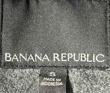 Load image into Gallery viewer, Banana Republic Mens Dark Gray Long Sleeve Button Front Trench Coat Size S