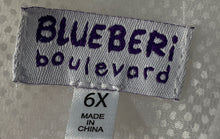 Load image into Gallery viewer, Blueberi Boulevard Girls White Floral Ruffle Back Button A-Line Dress Size 6X