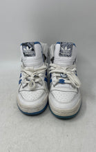 Load image into Gallery viewer, Adidas Kids Forum Mid Retro GX8945 White Blue Lace-Up Sneaker Shoes Size 5