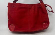 Load image into Gallery viewer, Sigrid Olsen Womens Red Inner Pocket Adjustable Strap Bottom Studs Shoulder Bag