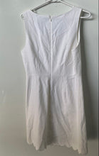 Load image into Gallery viewer, J.Crew Womens White Sleeveless Square Neck Scalloped Hem Mini Dress Size 6