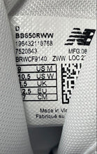 Load image into Gallery viewer, New Balance Mens 650 BB650RWW White Leather Lace-Up Sneaker Shoes Size 9 D