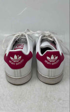 Load image into Gallery viewer, Adidas Boys Stan Smith White Pink Leather Lace-Up Low Top Sneaker Shoes Size 6