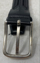 Load image into Gallery viewer, Massimo Dutti Womens Black Silver-Tone Bucket Leather Braided Waist Belt
