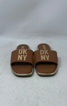 Load image into Gallery viewer, DKNY Womens Brown Square Toe Slip-On Flat Slide Sandals Size 8.5M