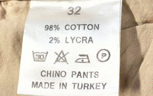Load image into Gallery viewer, Legend London Mens Beige Slash Pockets Belt Loops Button Front Chino Pants Sz 32