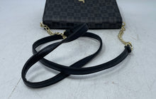 Load image into Gallery viewer, London Fog Womens Marci Black Gray Logo Print Inner Pockets Crossbody Purse