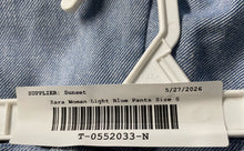 Load image into Gallery viewer, Zara Womens Light Blue Flat Front Slash Pockets Straight Leg Dress Pants Size S